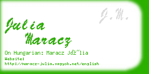 julia maracz business card